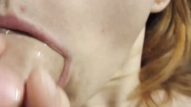 Step sis creampie blowjob ruined her mouth so hardcore the cum drips down her chin daily