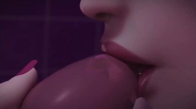 Fingering Overwatch Dva in 3D anal solo compilation