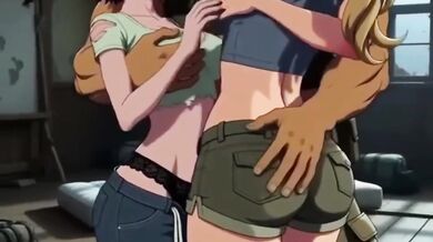Enjoying threesome in jungle hunt hard fast fuck hentai