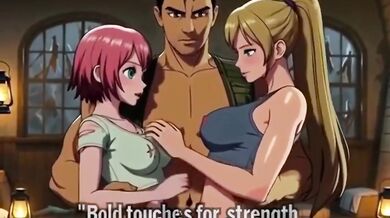 Enjoying threesome in jungle hunt hard fast fuck hentai
