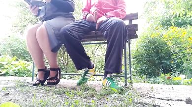 Stepmom plays with my hard cock and makes me cum till I explode