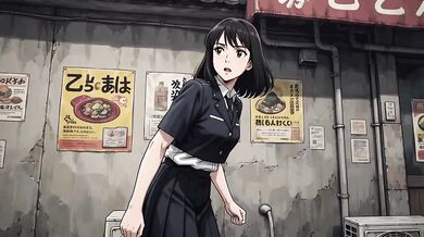 Office lady strips bare in public showing off her uncovered pussy