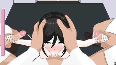 OL gets destroyed in nasty Mouth Office Lady roleplay hentai cumshot edition