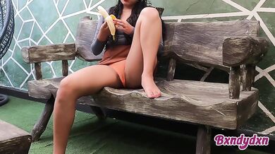 Beautiful Latina solo POV gets turned on during breakfast seductive lingerie home alone