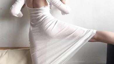 Stretching routine ruined perfect goddess worships feet alone