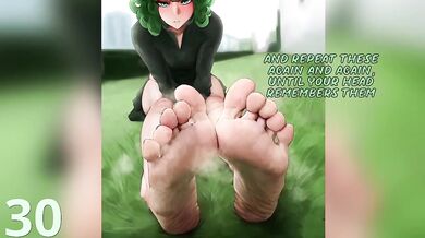 Tatsumaki destroys you for Fubuki’s feet obsession joi worship