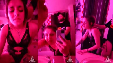 Neighbor's mirror milf gets fucked deep in goth POV