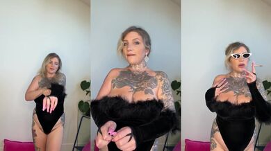 Stepmom dress up while she smokes jerks off just for you POV smoking 420 natural tits