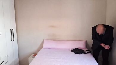 The wife stripteases then deep throats her husband raw