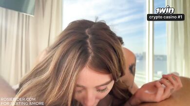 Rosie Rider deepthroat blowjob compilation gushing cum in mouth