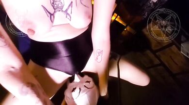 Clown cum facial ruined by POV solo orgasm