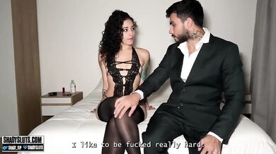 Petite submissive gets destroyed by dominant boss after interview