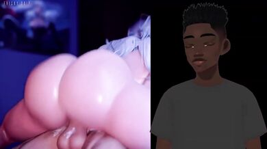 Felicia gets her big ass wrecked by a massive Marvel dick in cartoon creampie
