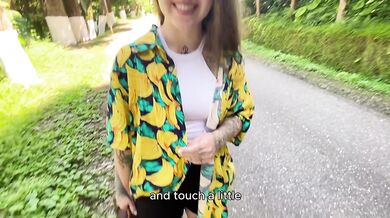 Stranger on street milf bathing gets big dick fucked cumshot on face eyes tits