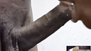 Big lips deep throat sloppy blowjob makes him cum in just 7 mins