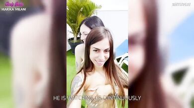 Marika Milani Candy Giada Vacation pool threesome with fridge repairman hardcore Italian