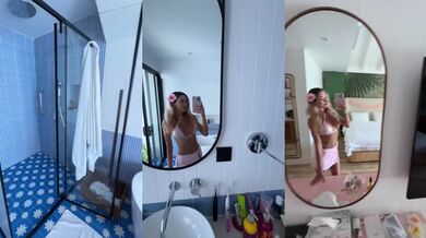 Tattooed stepsis rides Dildo while fingering her wet pussy begging for more