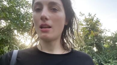 Anal at the park public foot fetish cum covered solo masturbation