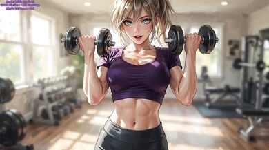Holly's Workout One squirted cum all over her cycling shorts