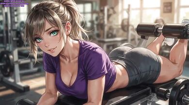 Holly's Workout One squirted cum all over her cycling shorts