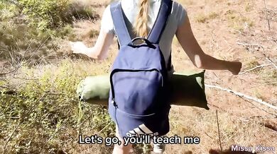 Hot blonde gets roughly fucked in tent until screaming orgasm