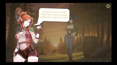 Elf femdom gushes on my morning wood while jealous hentai game plays with my cock