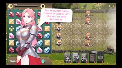 Elf femdom gushes on my morning wood while jealous hentai game plays with my cock