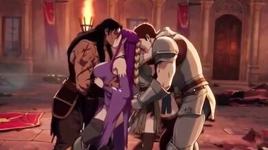 Warriors claim hot anime cum reward big boobs ass fuck