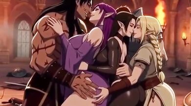 Warriors claim hot anime cum reward big boobs ass fuck