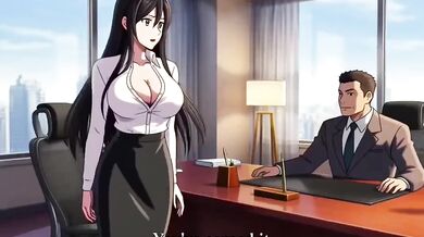Big tits secretary gets fucked by her boss for promotion