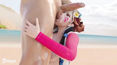3D Gaming Dick Slurps Balls Blewyx Facial Cumshot