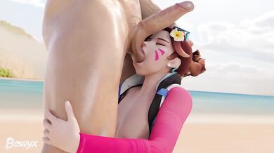 3D Gaming Dick Slurps Balls Blewyx Facial Cumshot