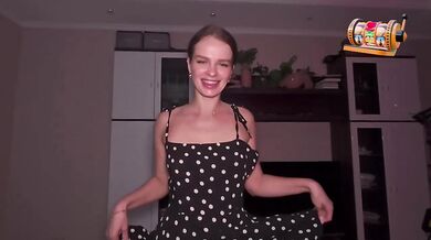 Cheating wife gets her pussy drenched by roommates thick cock again