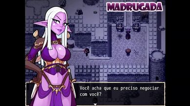 Hot trainer gets FULL creampie in hentai game town of passion