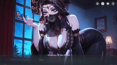 Hot goth redhead ghost gets brutally fucked in hotel game hentai