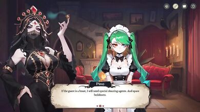 Hot goth redhead ghost gets brutally fucked in hotel game hentai