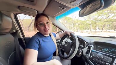 Kira Blonde's first driving lesson ends with her big ass stuffed full of cum