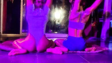 Ebony Goddess Squirts Massively While Training Yoga
