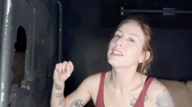 Gloryhole blowjob deep throat Misty Rein raw sloppy deepthroat