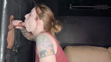 Gloryhole blowjob deep throat Misty Rein raw sloppy deepthroat