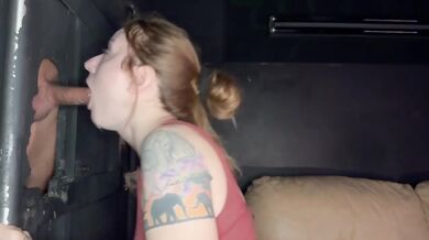 Gloryhole blowjob deep throat Misty Rein raw sloppy deepthroat