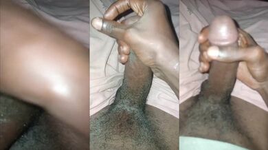 In bed just horny with a big dick
