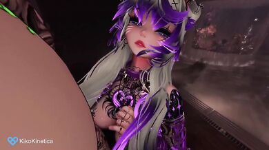 Horny anime girl sucks your dick deepthroat POV 3D hentai VRchat JOI
