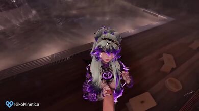 Horny anime girl sucks your dick deepthroat POV 3D hentai VRchat JOI