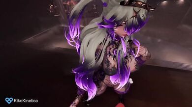 Horny anime girl sucks your dick deepthroat POV 3D hentai VRchat JOI