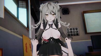 Girls' Frontline 2 Eagletta wings clipped POV DP stuffed cosplay creampie moans