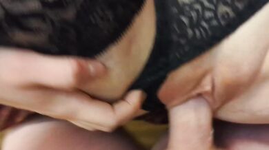 Hubby eats my creampie cuckold cleanup rough amateur milf