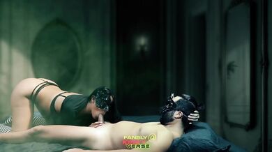 Married fitness couple roleplay horror sex with big tits latina pounding muscle man