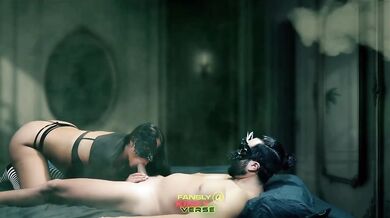 Married fitness couple roleplay horror sex with big tits latina pounding muscle man