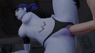 Widowmaker’s juicy pizza shift ruined by that big dick